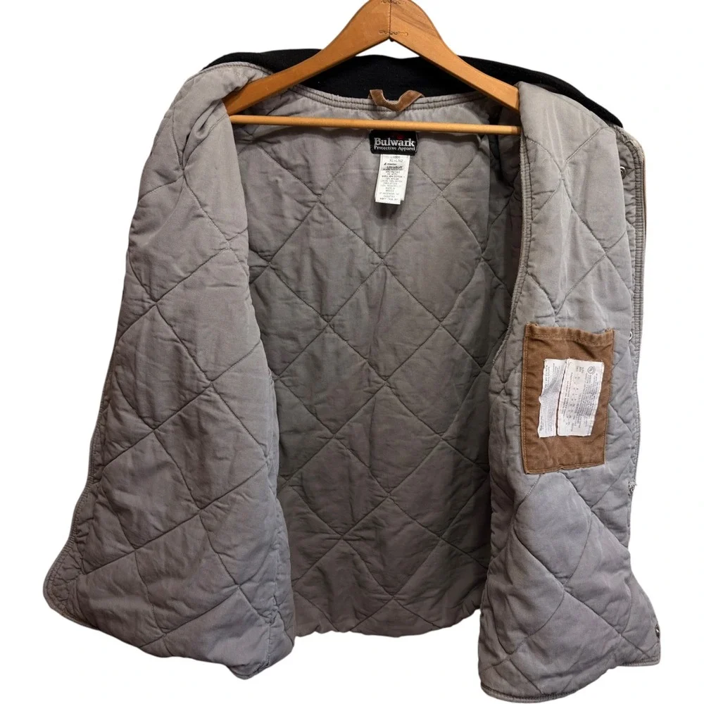 Bulwark FR Mens Flame Resistant Work Vest Brown Westex UltraSoft Distressed L